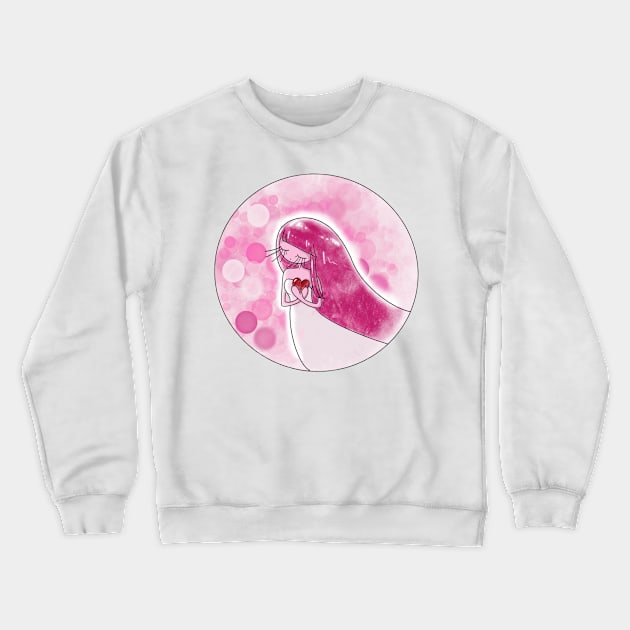 Lovely dreaming girl Crewneck Sweatshirt by piumeli